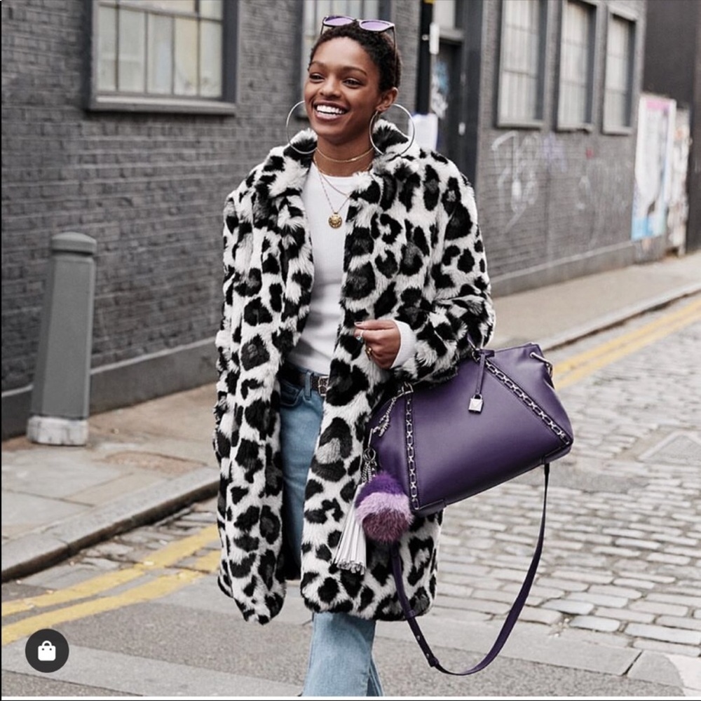 Michael Kors belted Faux fur coat
